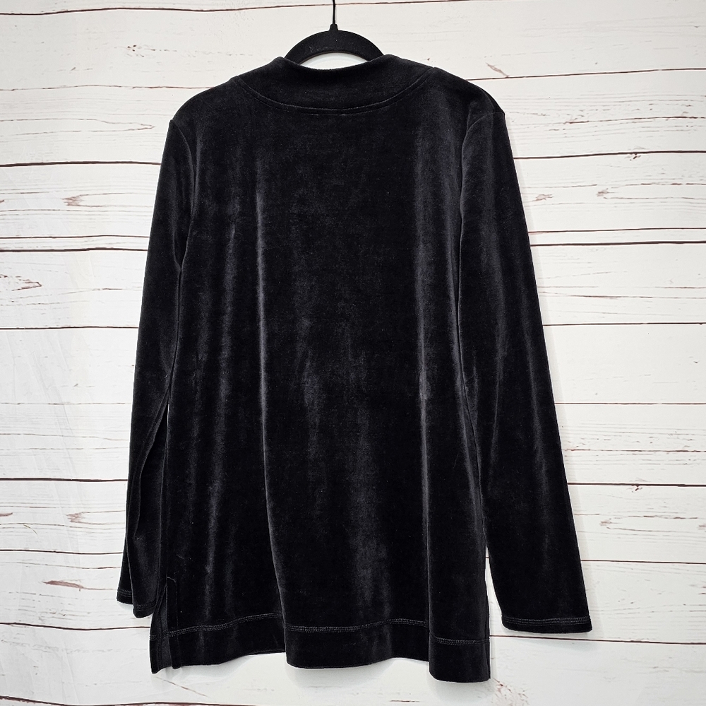 Talbots Luxe Velour V-Neck Tunic - Picture 2 of 9